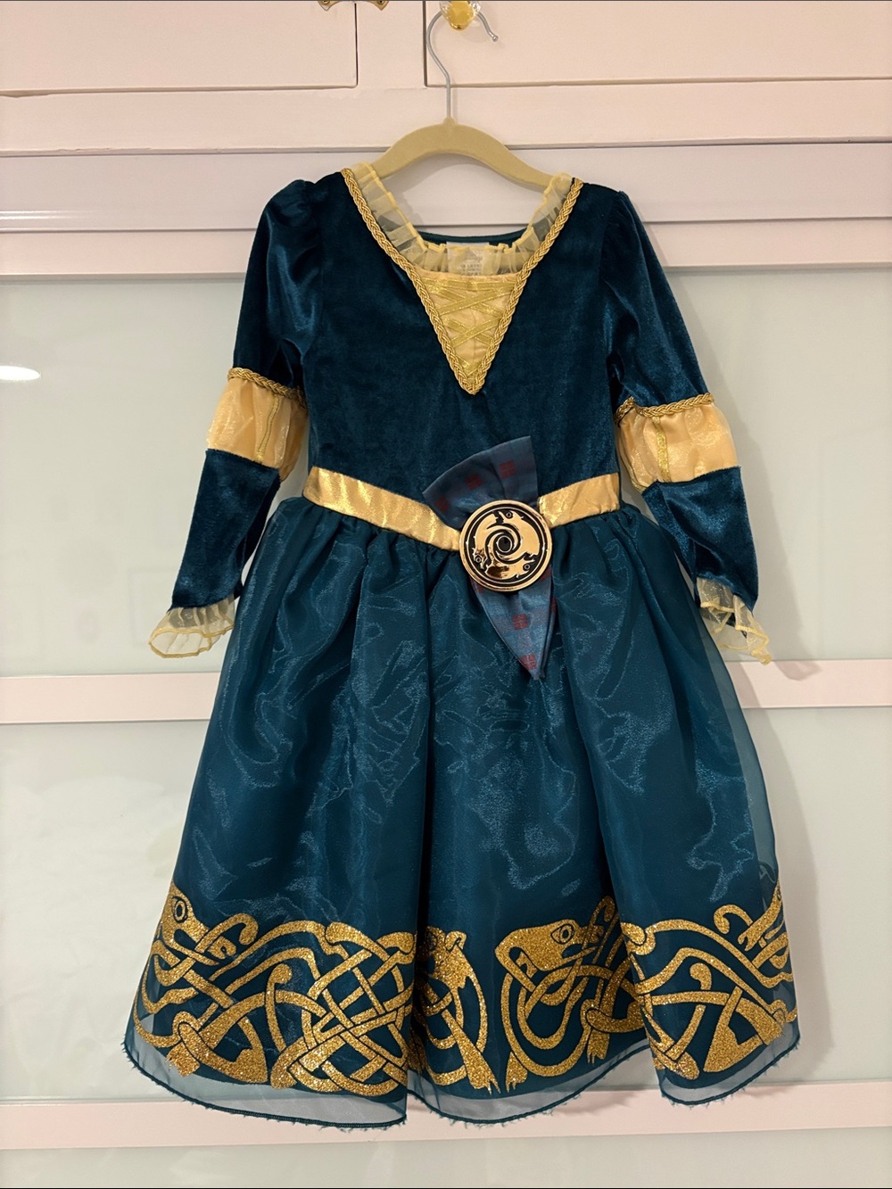 Disney Teal and Gold Medieval Princess Costume Dress
